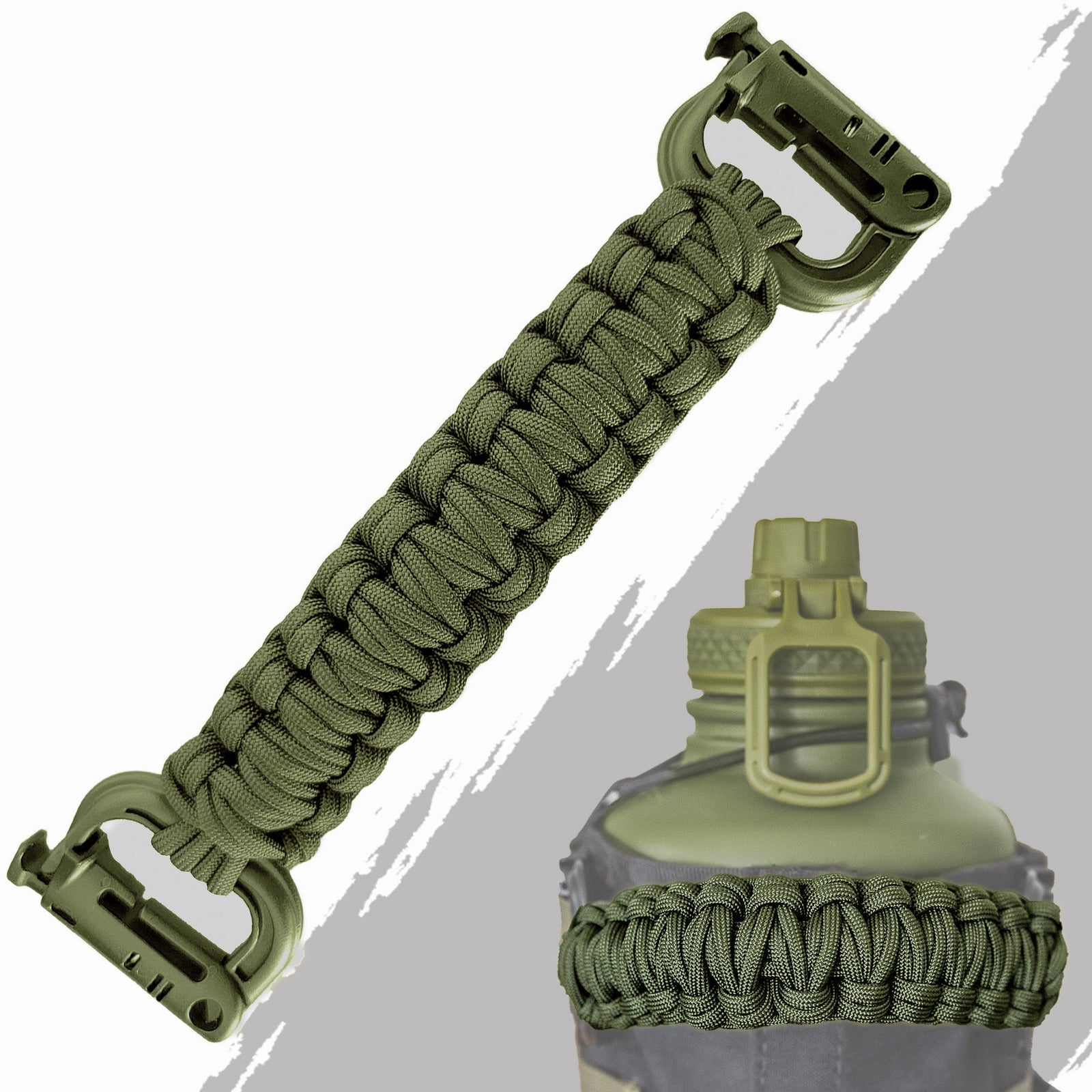 Paracord Handles - Iron Infidel-Water Bottle Accessories-Green-Ardent Patriot Apparel Co.