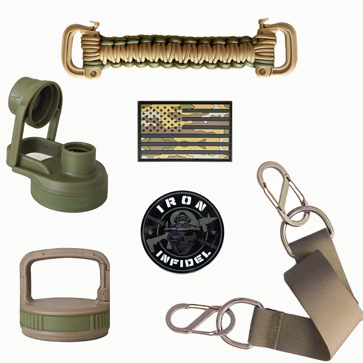 Battle Pack - Battle Bottle Accessory Pack - Iron Infidel-Water Bottle Accessories-Green & Tan-Ardent Patriot Apparel Co.