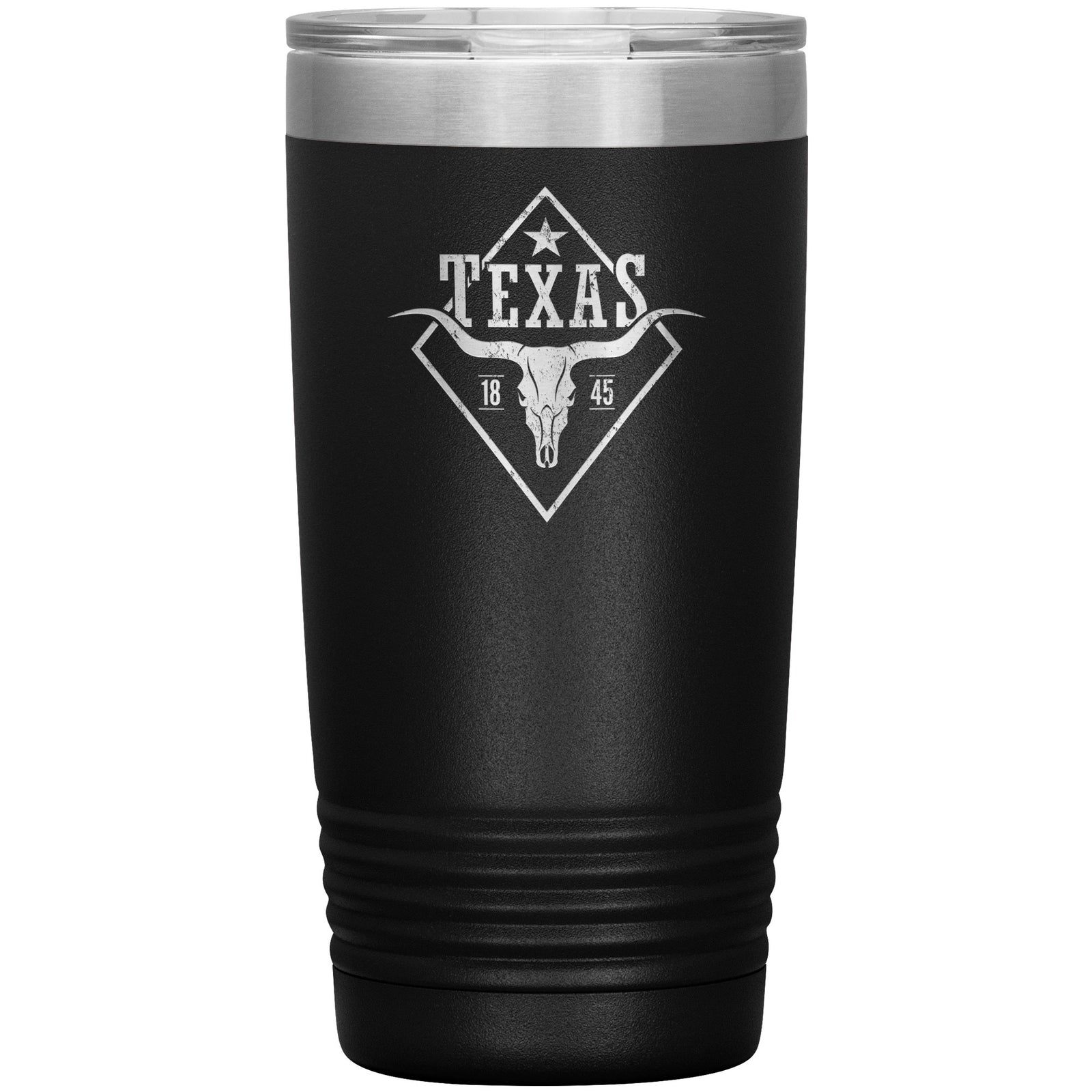 Texas Longhorn Tumbler 20oz-Tumblers-Black Tumbler-Ardent Patriot Apparel Co.