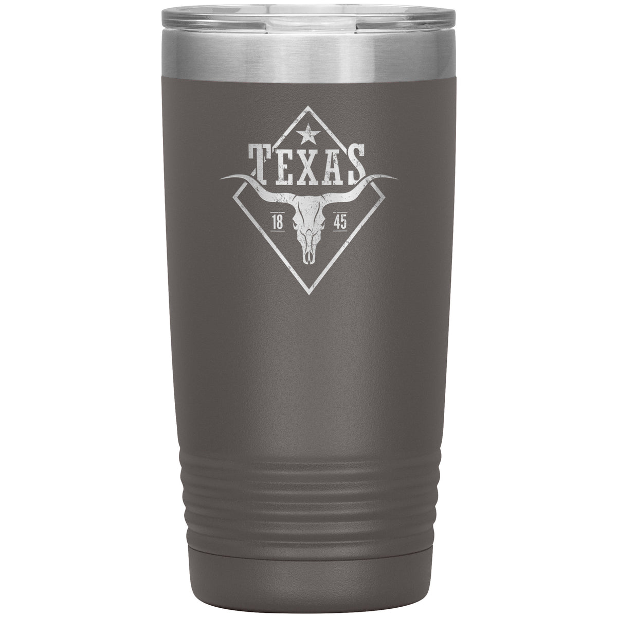 Texas Longhorn Tumbler 20oz-Tumblers-Pewter Tumbler-Ardent Patriot Apparel Co.