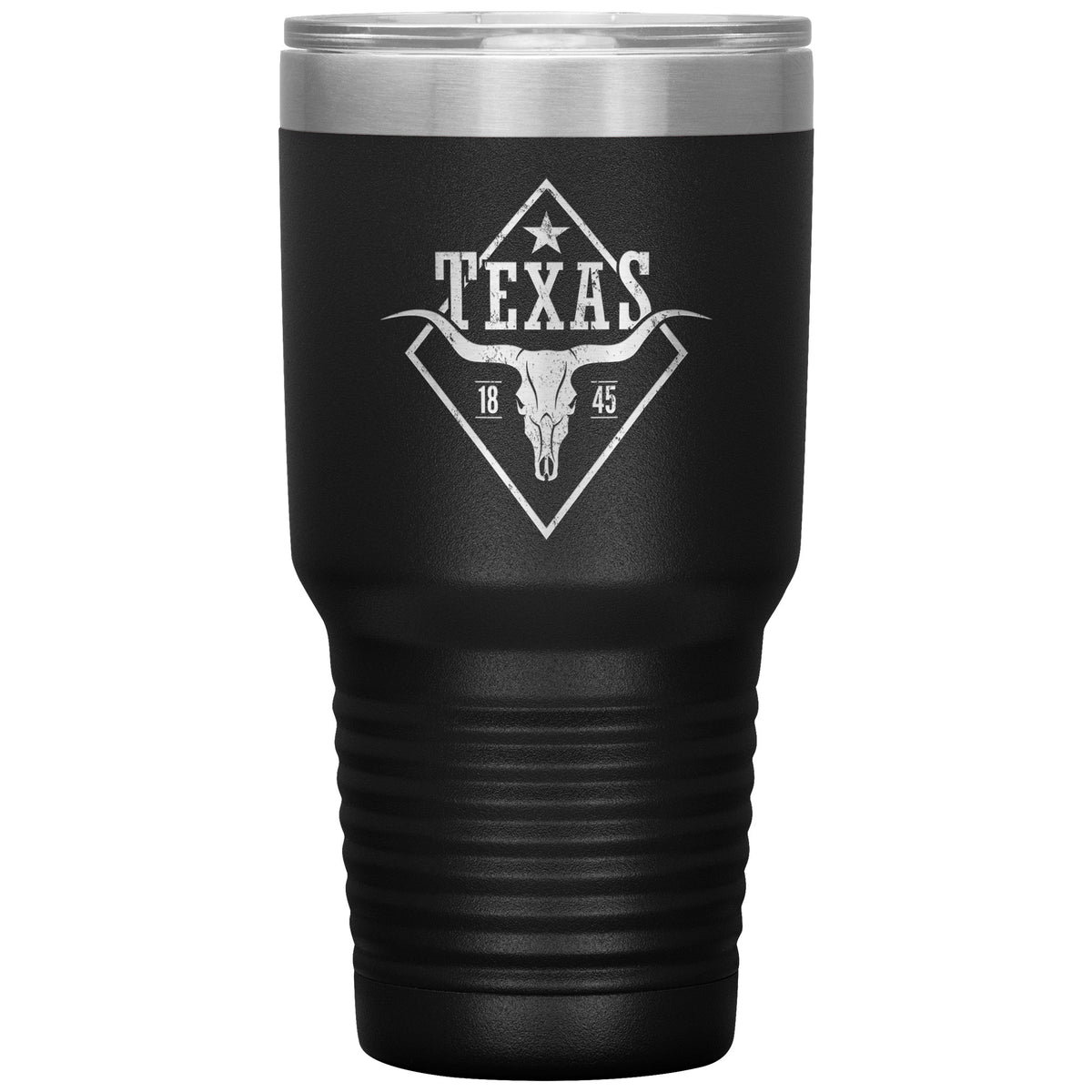 Texas Longhorn Tumbler 30oz-Tumblers-Black Tumbler-Ardent Patriot Apparel Co.