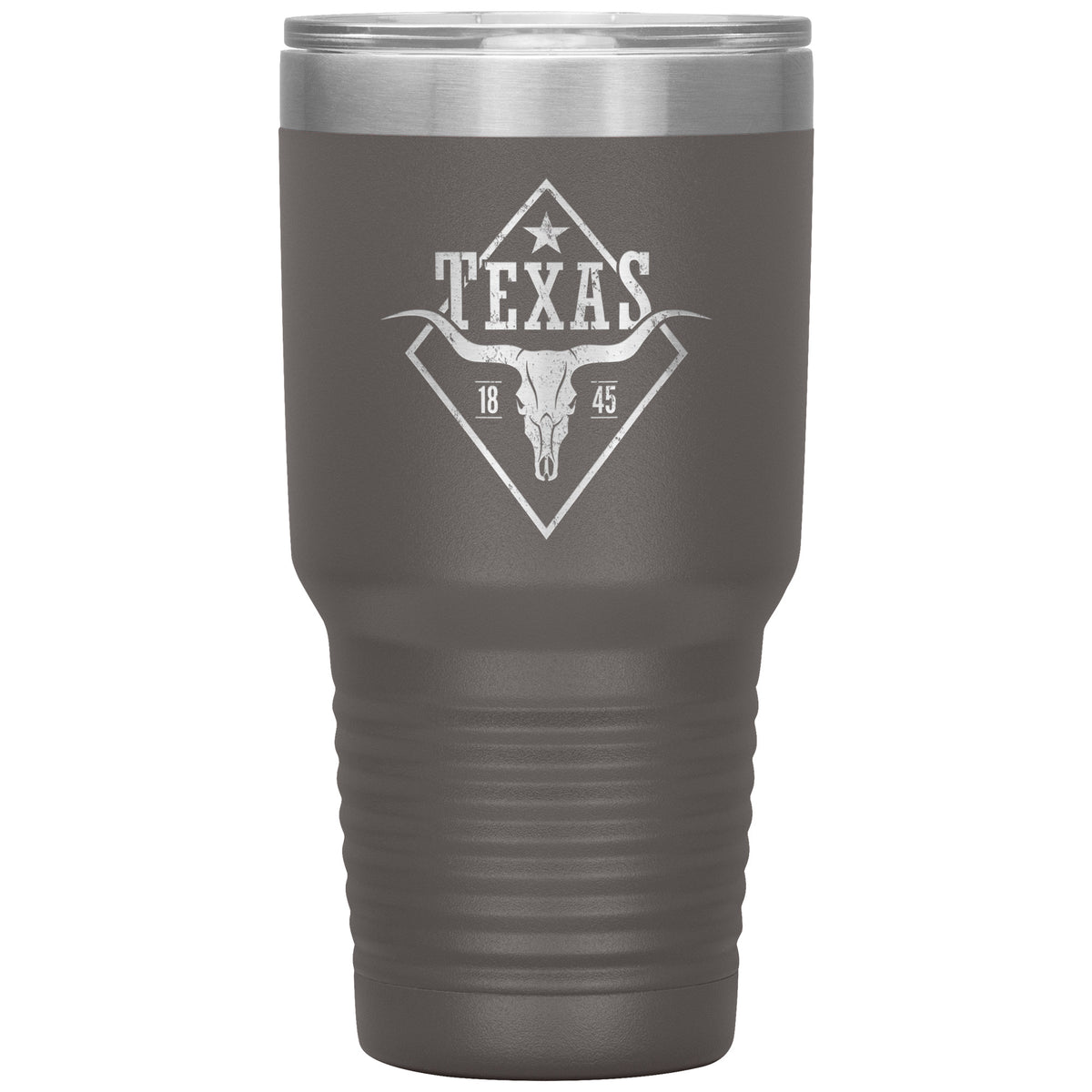 Texas Longhorn Tumbler 30oz-Tumblers-Pewter Tumbler-Ardent Patriot Apparel Co.