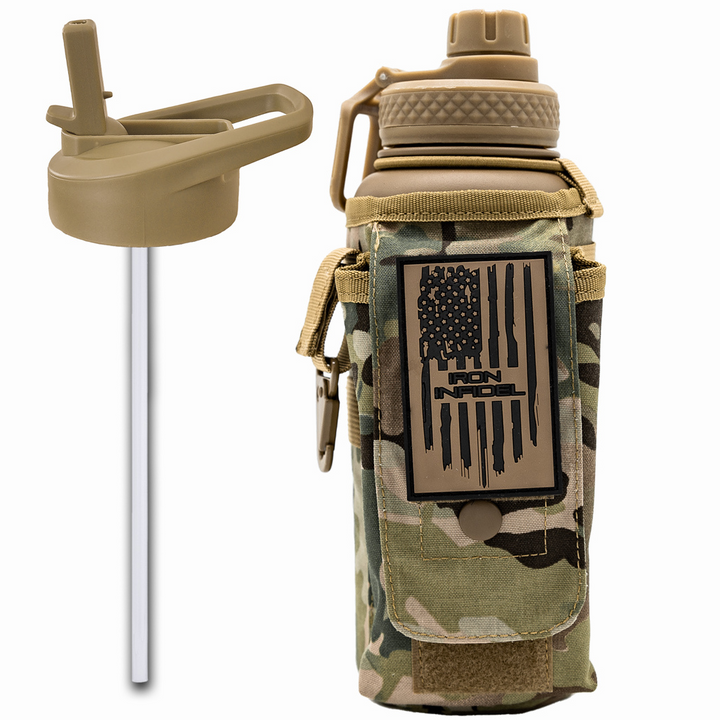 32oz Compact Battle Bottles - Iron Infidel-Water Bottles-OCP-Ardent Patriot Apparel Co.