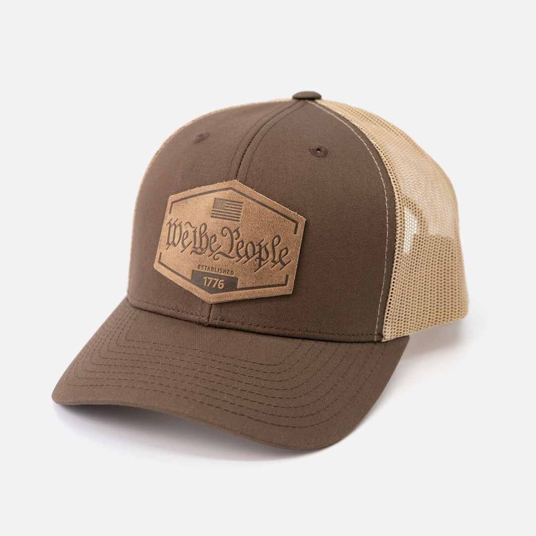We The People Hat - Range Leather Co.-Hats-Brown/Khaki-Ardent Patriot Apparel Co.