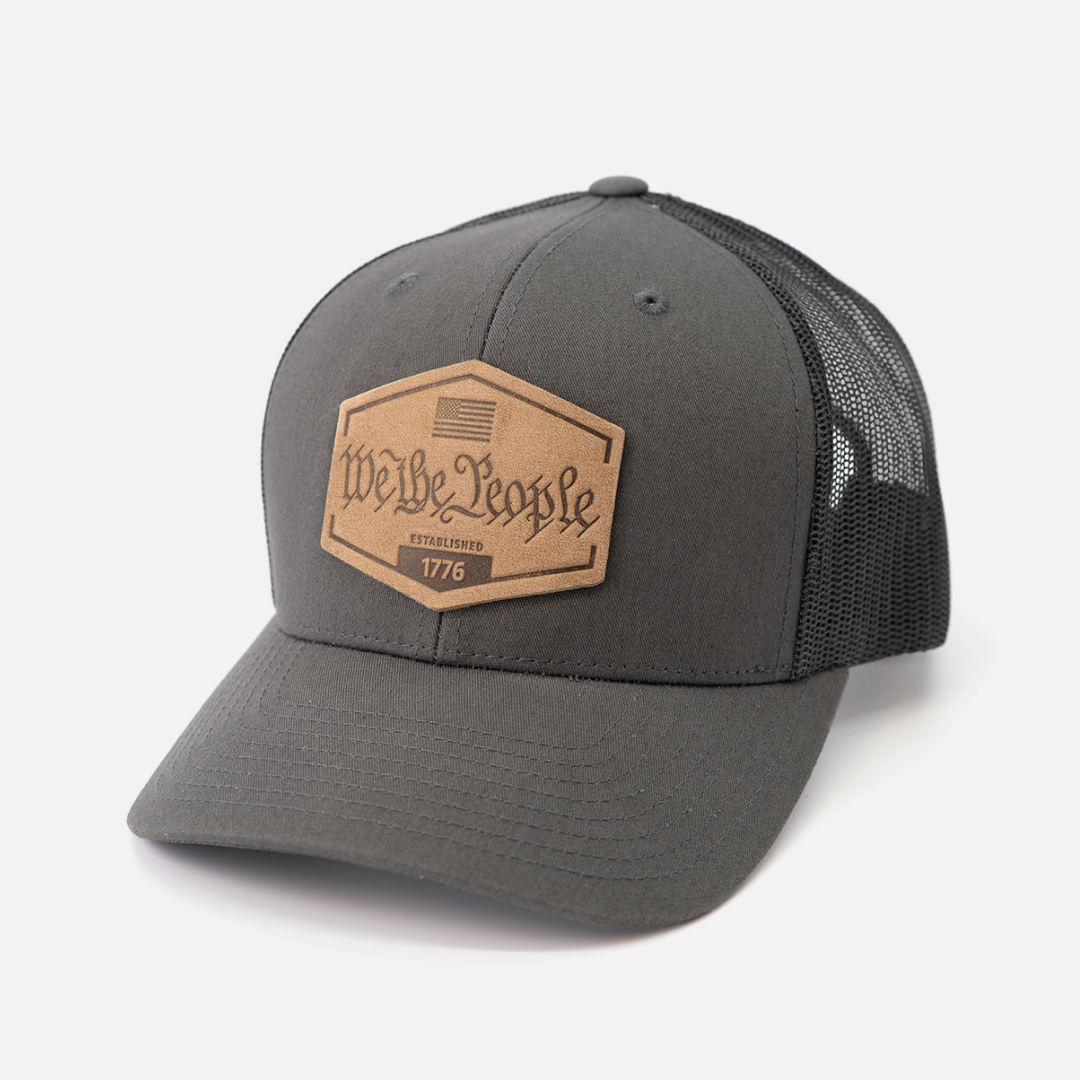 We The People Hat - Range Leather Co.-Hats-Charcoal/Black-Ardent Patriot Apparel Co.