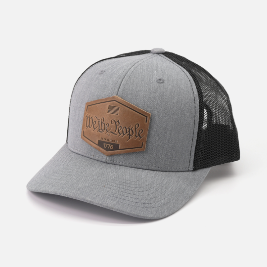 We The People Hat - Range Leather Co.-Hats-Heather Gray/Black-Ardent Patriot Apparel Co.