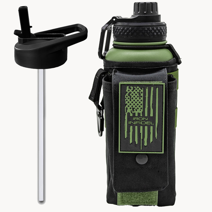 32oz Compact Battle Bottles - Iron Infidel-Water Bottles-Widowmaker-Ardent Patriot Apparel Co.