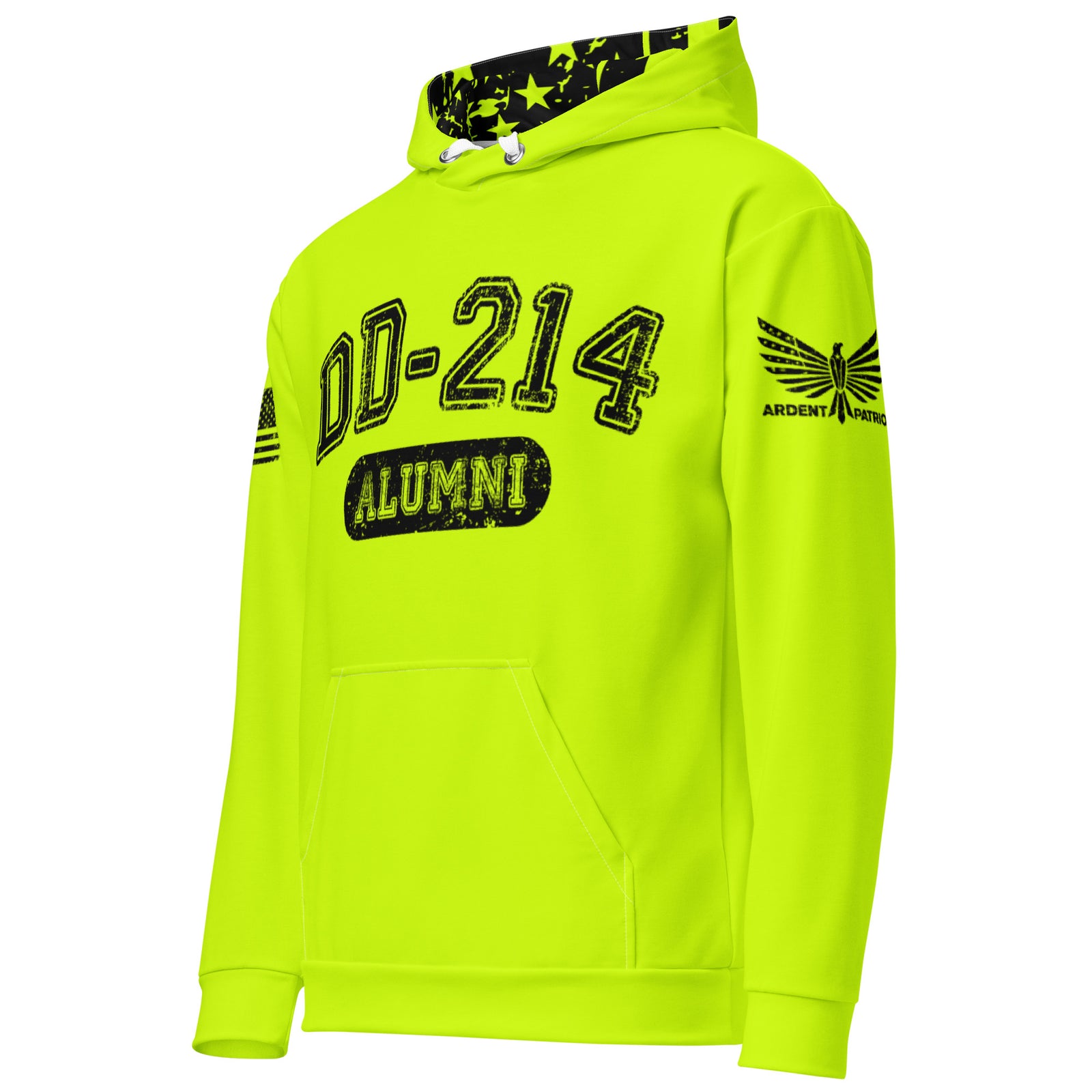 DD-214 Alumni - HiVis Hoodie-Premium Hoodie-Ardent Patriot Apparel Co.