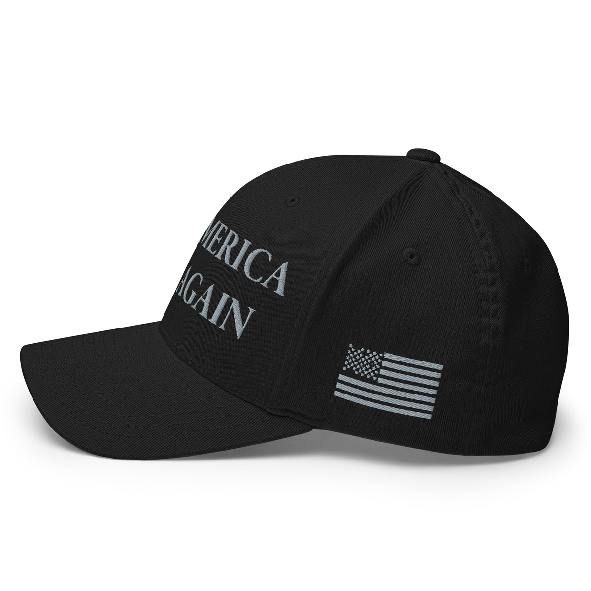 Dark Maga Never Surrender Flexfit Hat-Hats-Ardent Patriot Apparel Co.