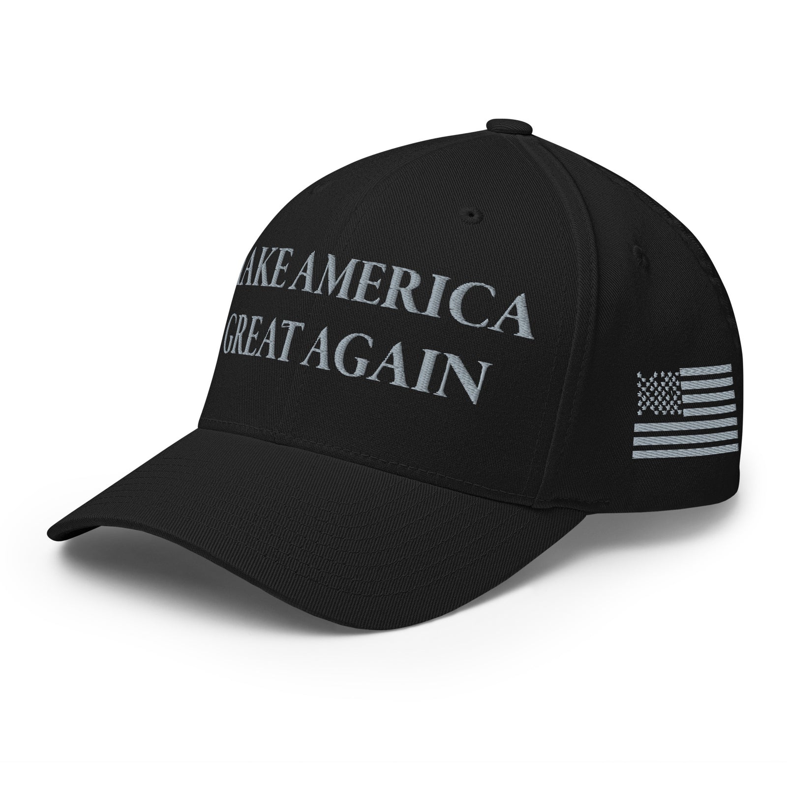 Dark Maga Never Surrender Flexfit Hat-Hats-Ardent Patriot Apparel Co.