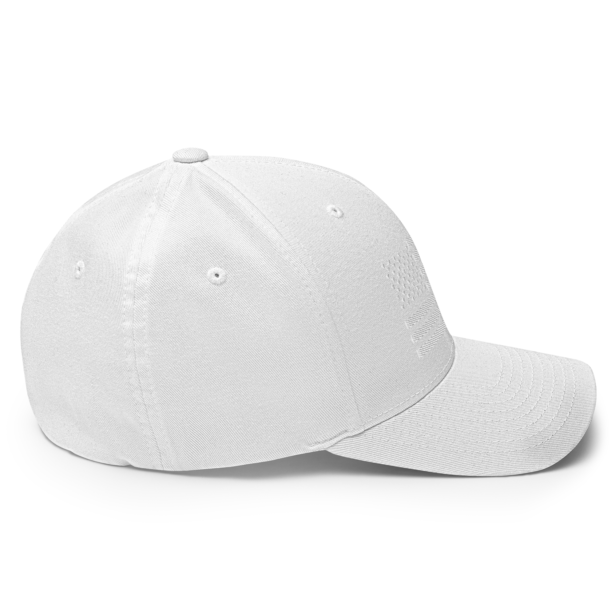 Whiteout Edition American Flag Flexfit Hat-Hats-Ardent Patriot Apparel Co.
