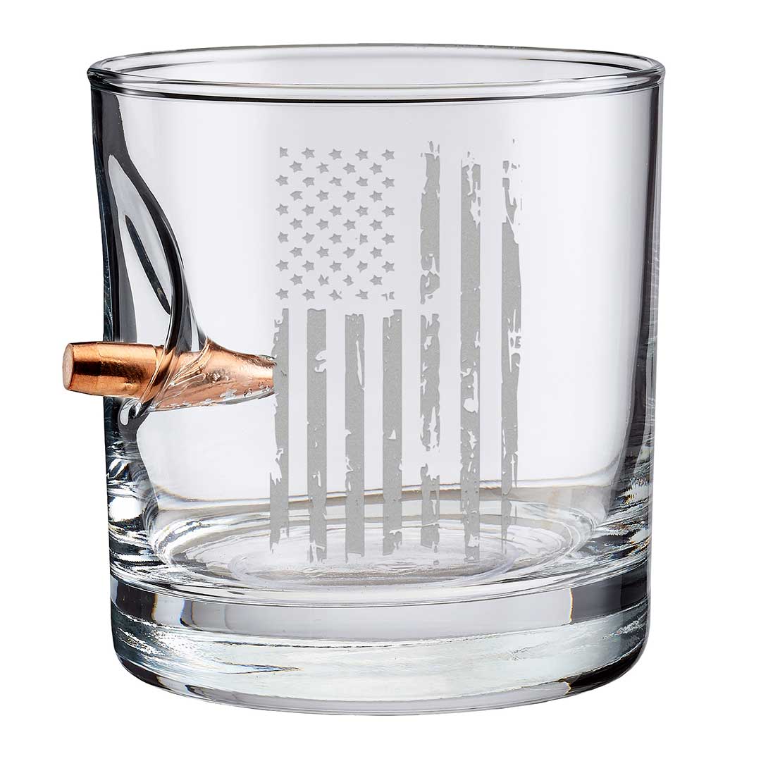 Patriotic Rocks Glass - 11oz - BenShot-Handmade Glass-No-Ardent Patriot Apparel Co.
