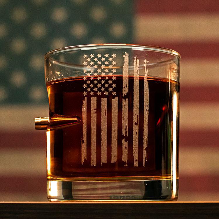 Patriotic Rocks Glass - 11oz - BenShot-Handmade Glass-Ardent Patriot Apparel Co.