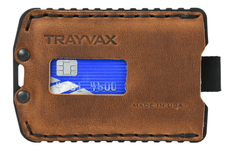 Ascent Wallet - Black Tobacco Brown - Trayvax
