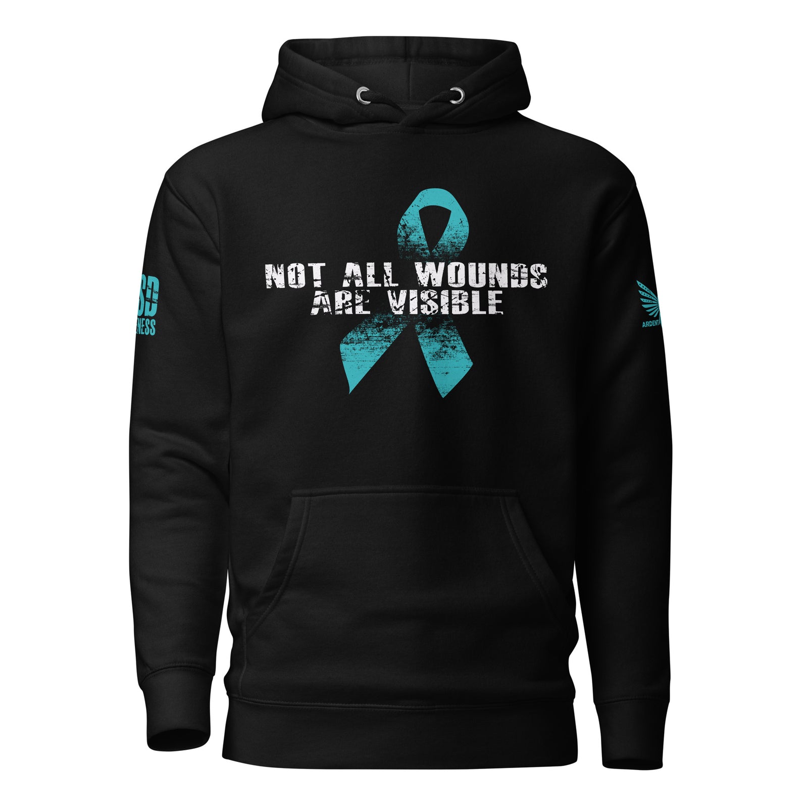 PTSD Not All Wounds Hoodie-Premium Hoodie-S-Ardent Patriot Apparel Co.