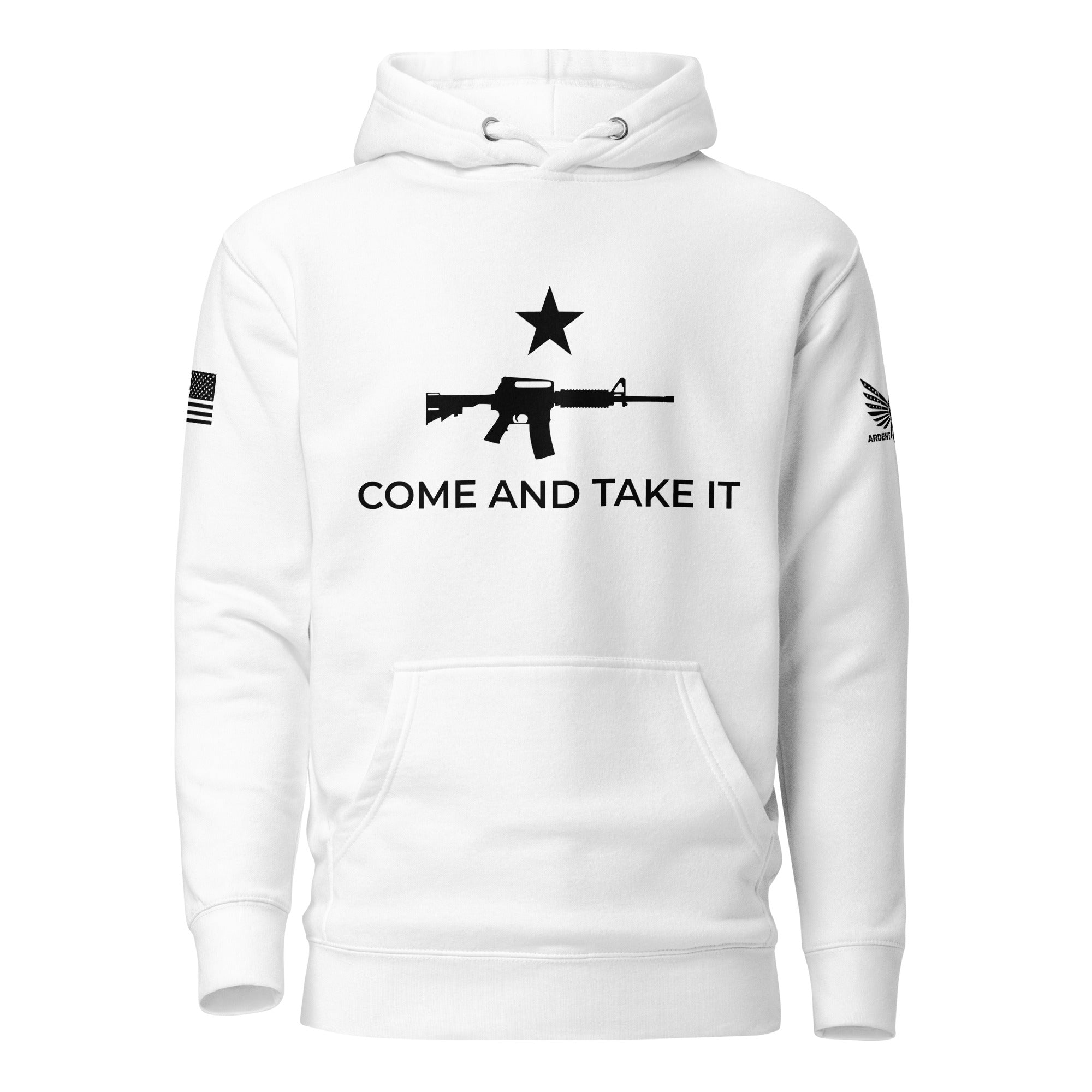 Come And Take It Hoodie-Premium Hoodie-White-S-Ardent Patriot Apparel Co.