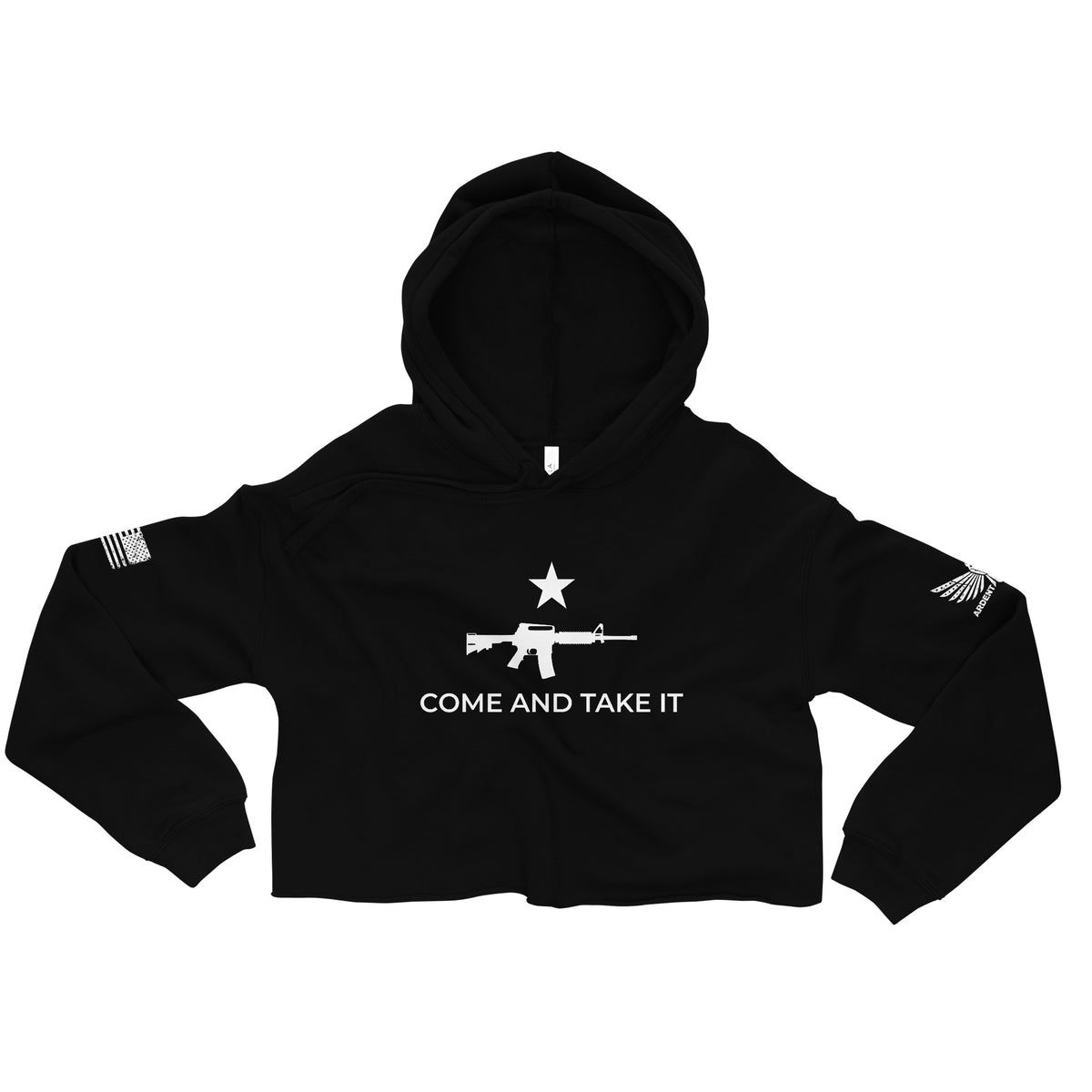 Come And Take It Crop Hoodie-Crop Hoodie-S-Ardent Patriot Apparel Co.
