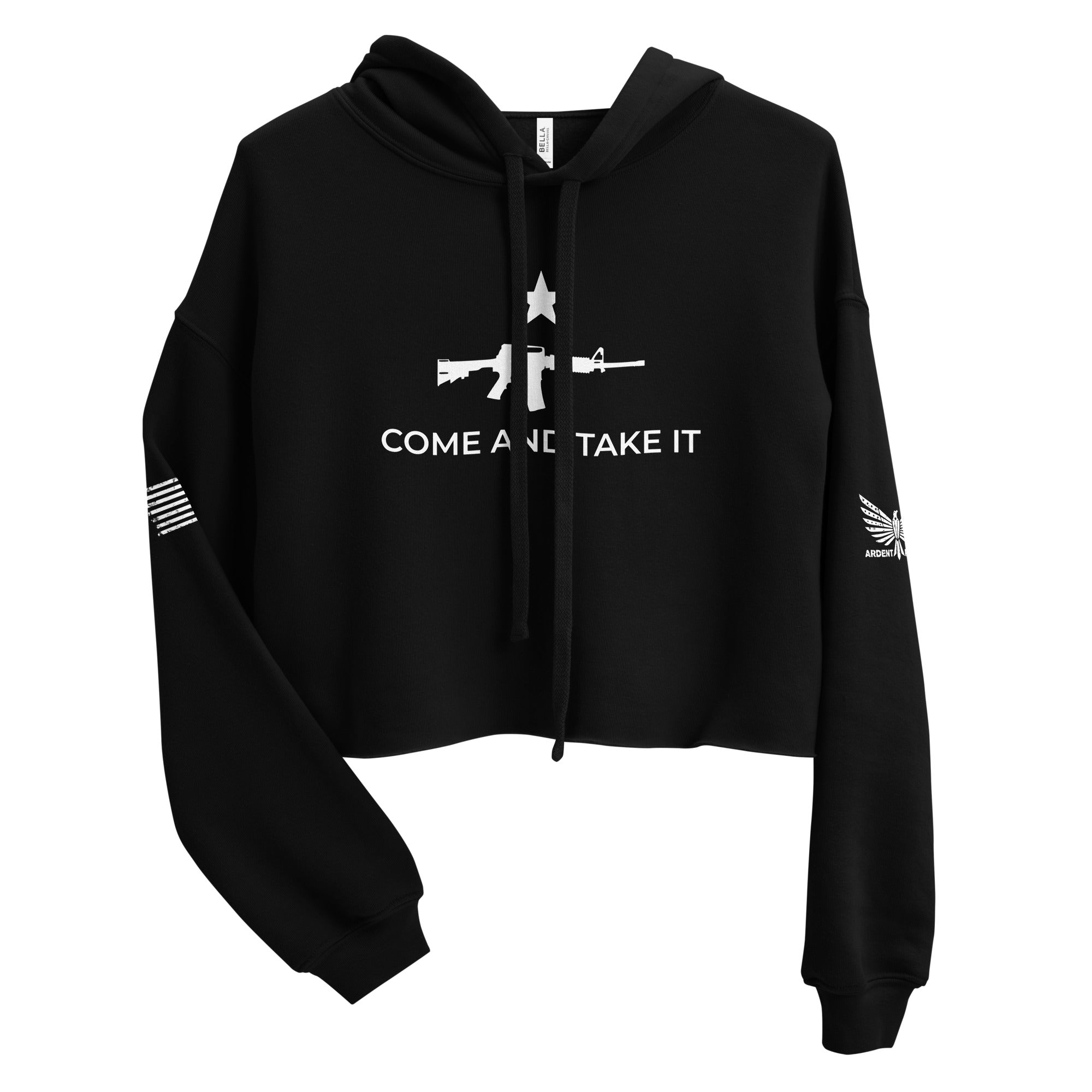 Come And Take It Crop Hoodie-Crop Hoodie-Ardent Patriot Apparel Co.