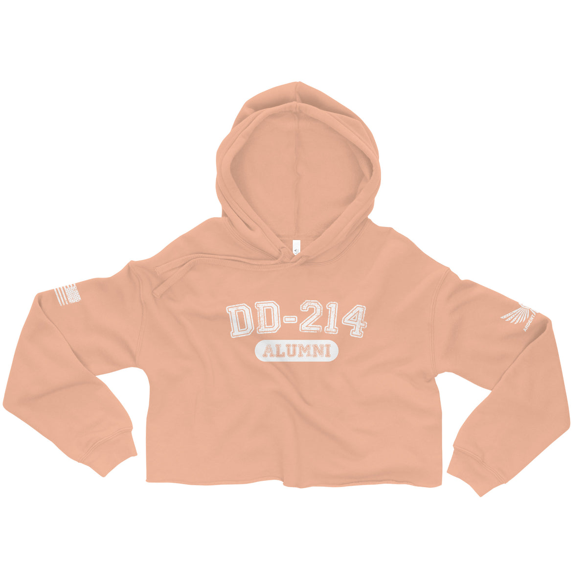 DD-214 Alumni Crop Hoodie-Crop Hoodie-Ardent Patriot Apparel Co.