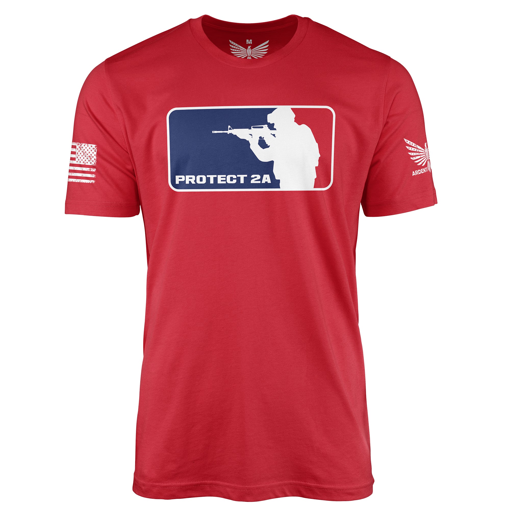 2A League-Men's Shirt-Red-S-Ardent Patriot Apparel Co.