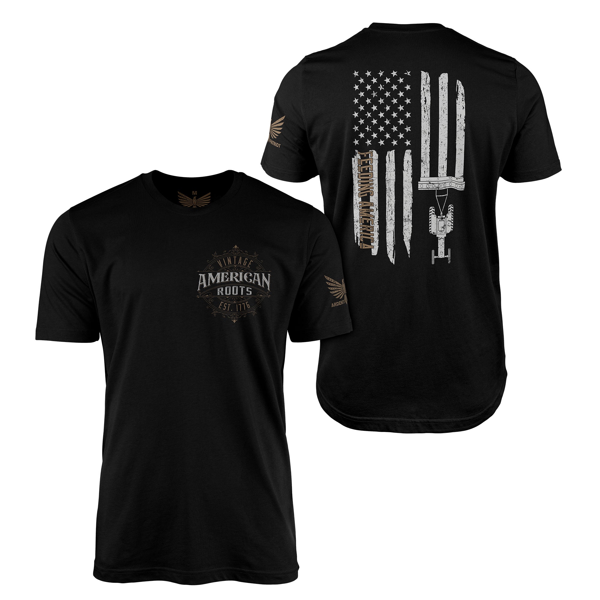Feeding America-Men's Shirt-Black-XS-Ardent Patriot Apparel Co.