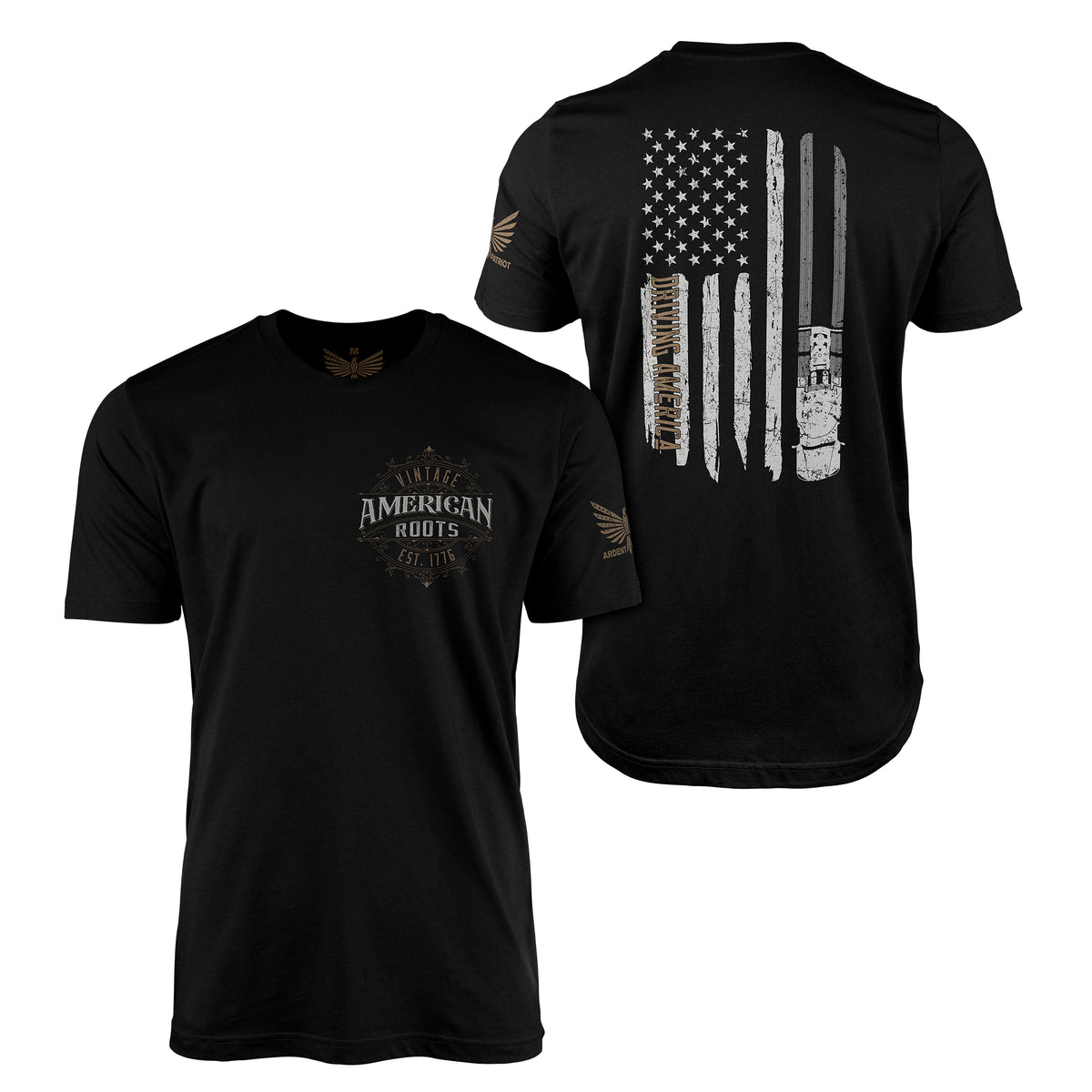 Driving America-Men&#39;s Shirt-Black-XS-Ardent Patriot Apparel Co.