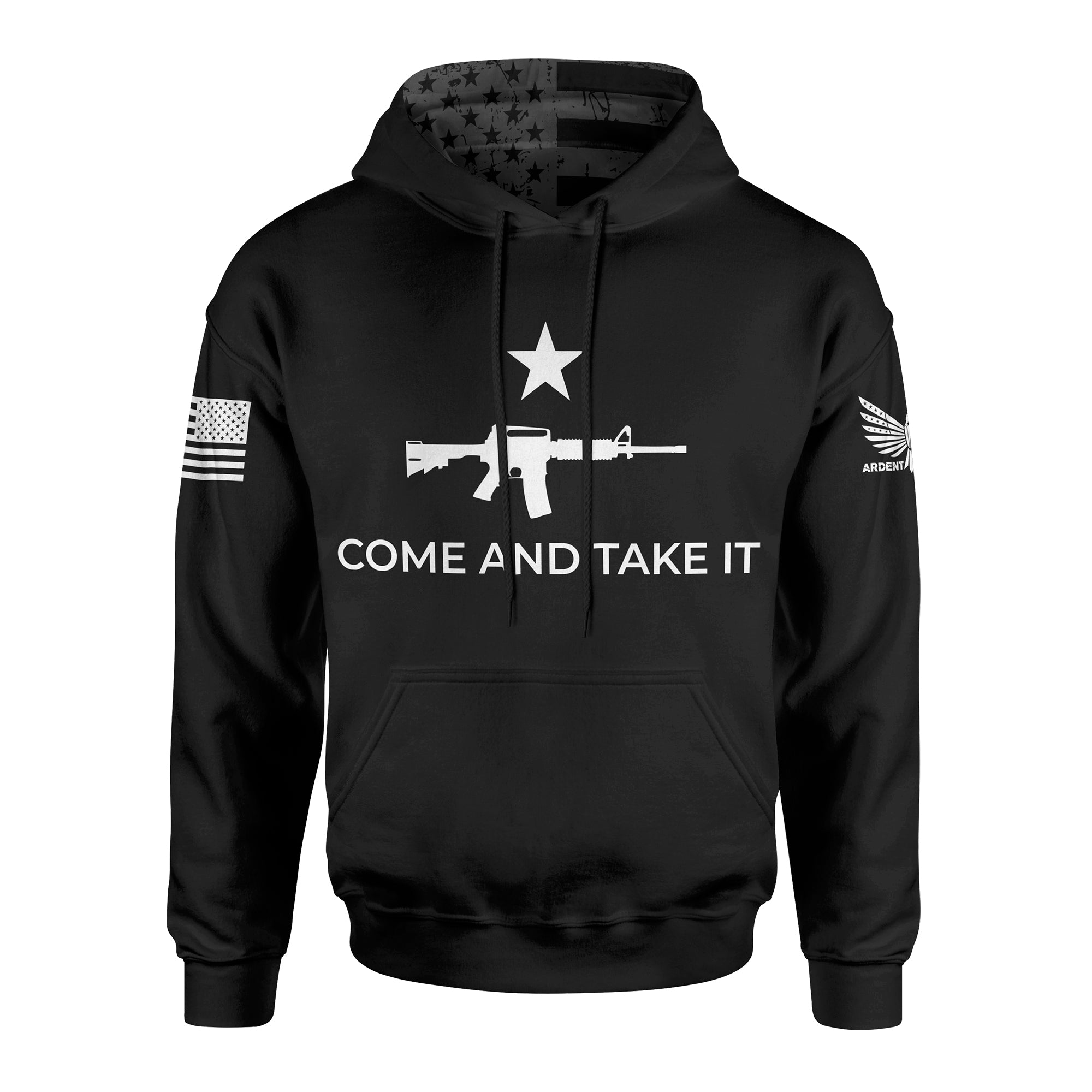 Come And Take It Hoodie Black-Premium Hoodie-XS-Ardent Patriot Apparel Co.