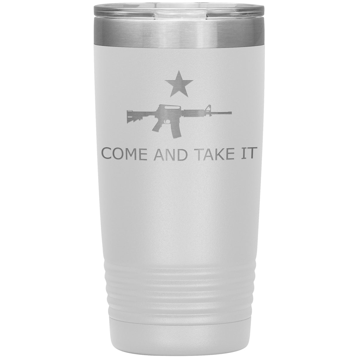 Come And Take It Tumbler 20oz-Tumblers-White Tumbler-Ardent Patriot Apparel Co.
