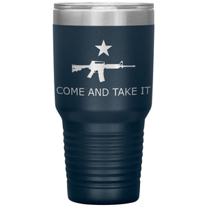 Come And Take It Tumbler 30oz-Tumblers-Navy Tumbler-Ardent Patriot Apparel Co.