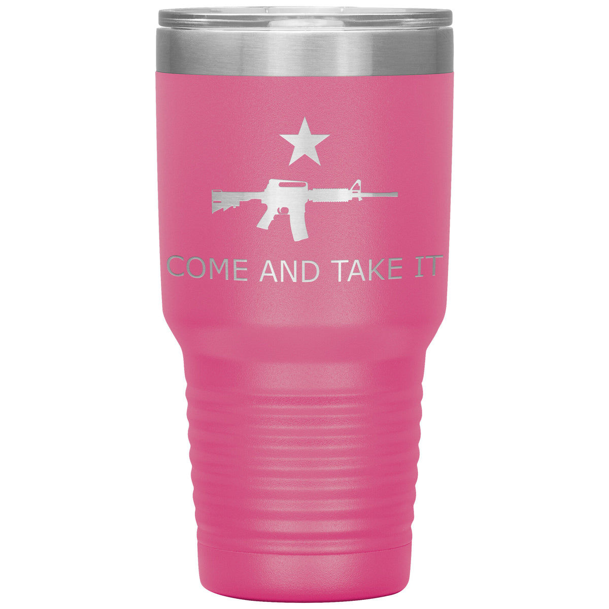 Come And Take It Tumbler 30oz-Tumblers-Pink Tumbler-Ardent Patriot Apparel Co.