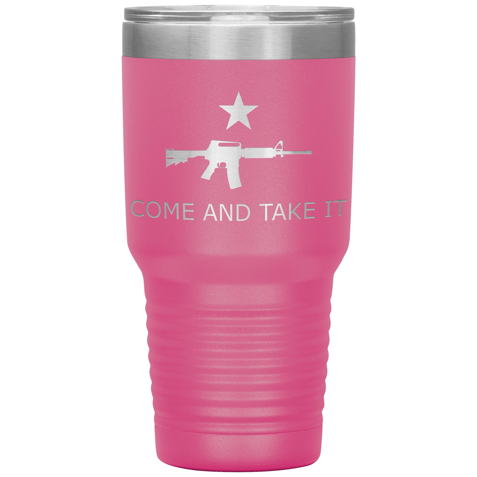 Come And Take It Tumbler 30oz-Tumblers-Pink Tumbler-Ardent Patriot Apparel Co.
