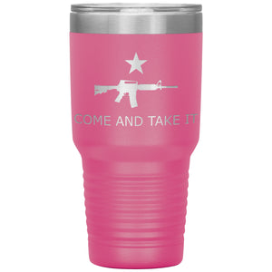 Come And Take It Tumbler 30oz-Tumblers-Pink Tumbler-Ardent Patriot Apparel Co.