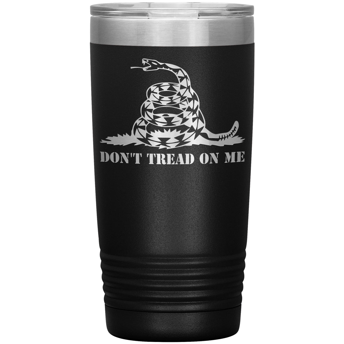 Don't Tread On Me Tumbler 20oz-Tumblers-Black Tumbler-Ardent Patriot Apparel Co.
