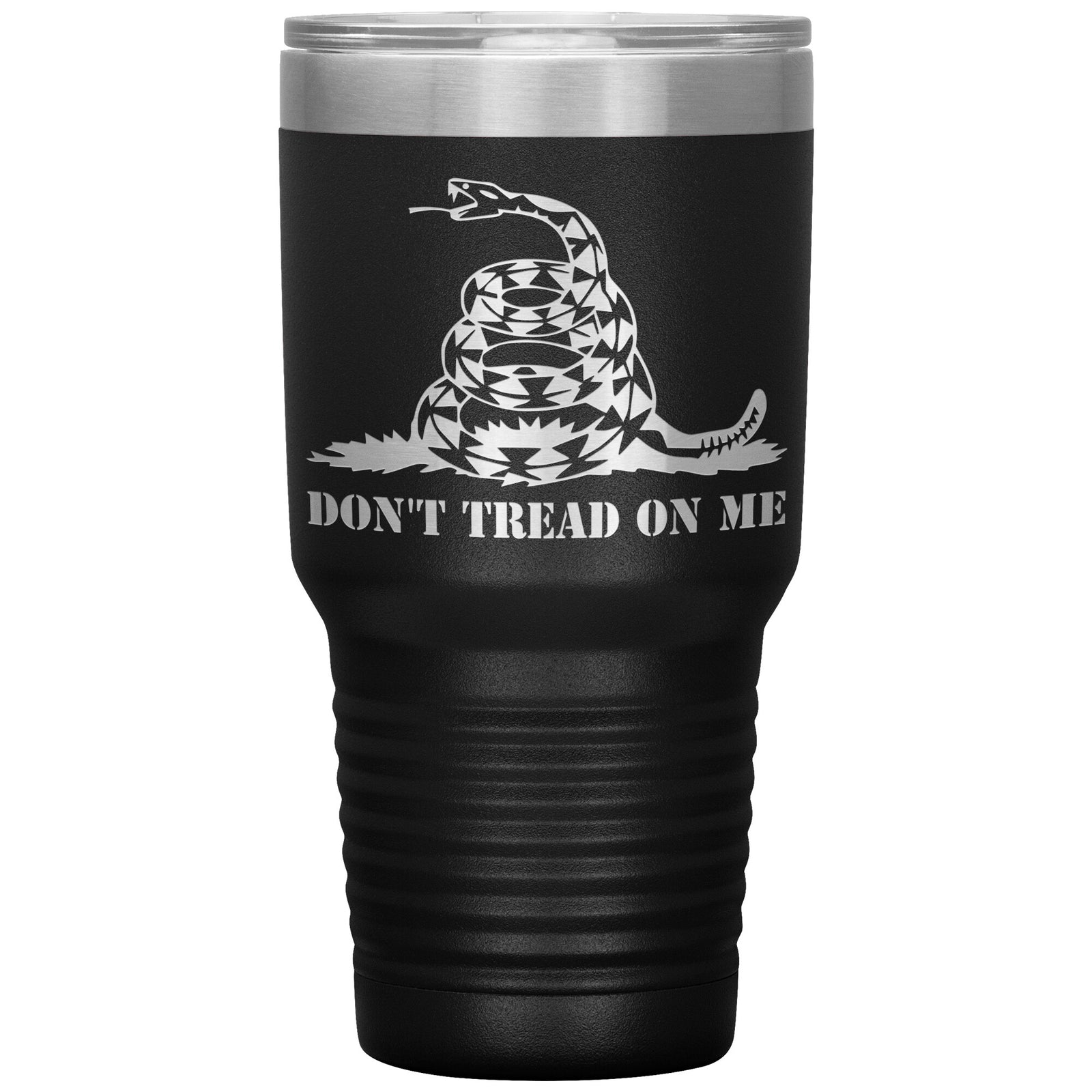 Don't Tread On Me Tumbler 30oz-Tumblers-Yellow Tumbler-Ardent Patriot Apparel Co.