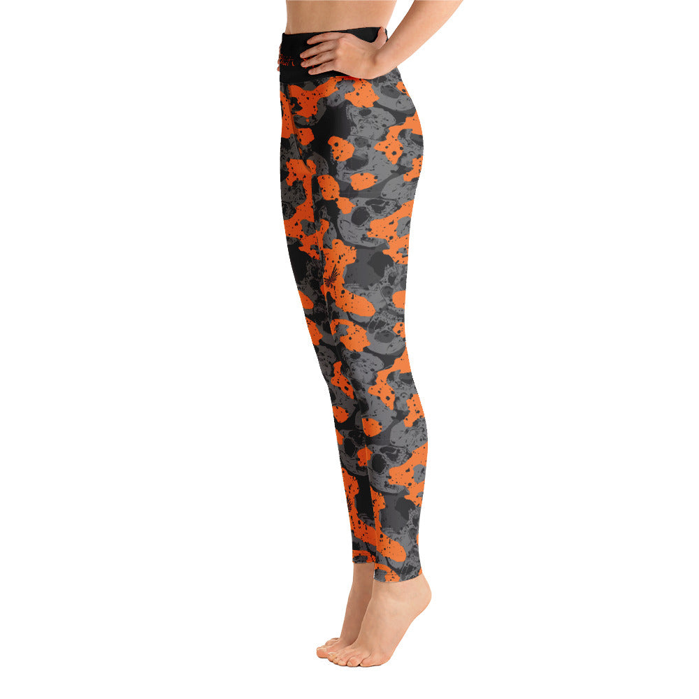 Halloween Skull Camo Leggings-Leggings-Ardent Patriot Apparel Co.
