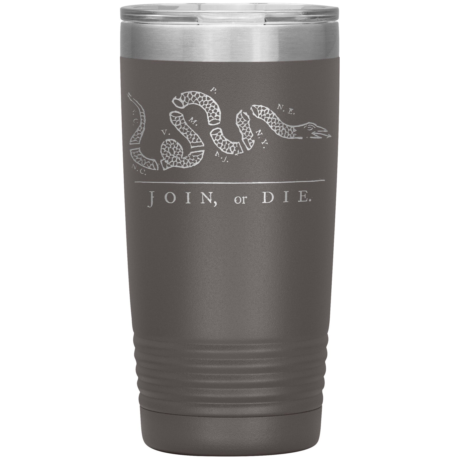 Join Or Die Tumbler 20oz-Tumblers-Black Tumbler-Ardent Patriot Apparel Co.