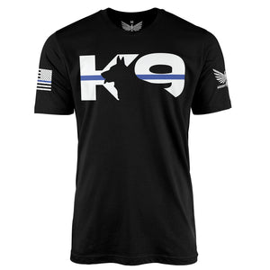 K-9 Thin Blue Line-Men's Shirt-Black-S-Ardent Patriot Apparel Co.