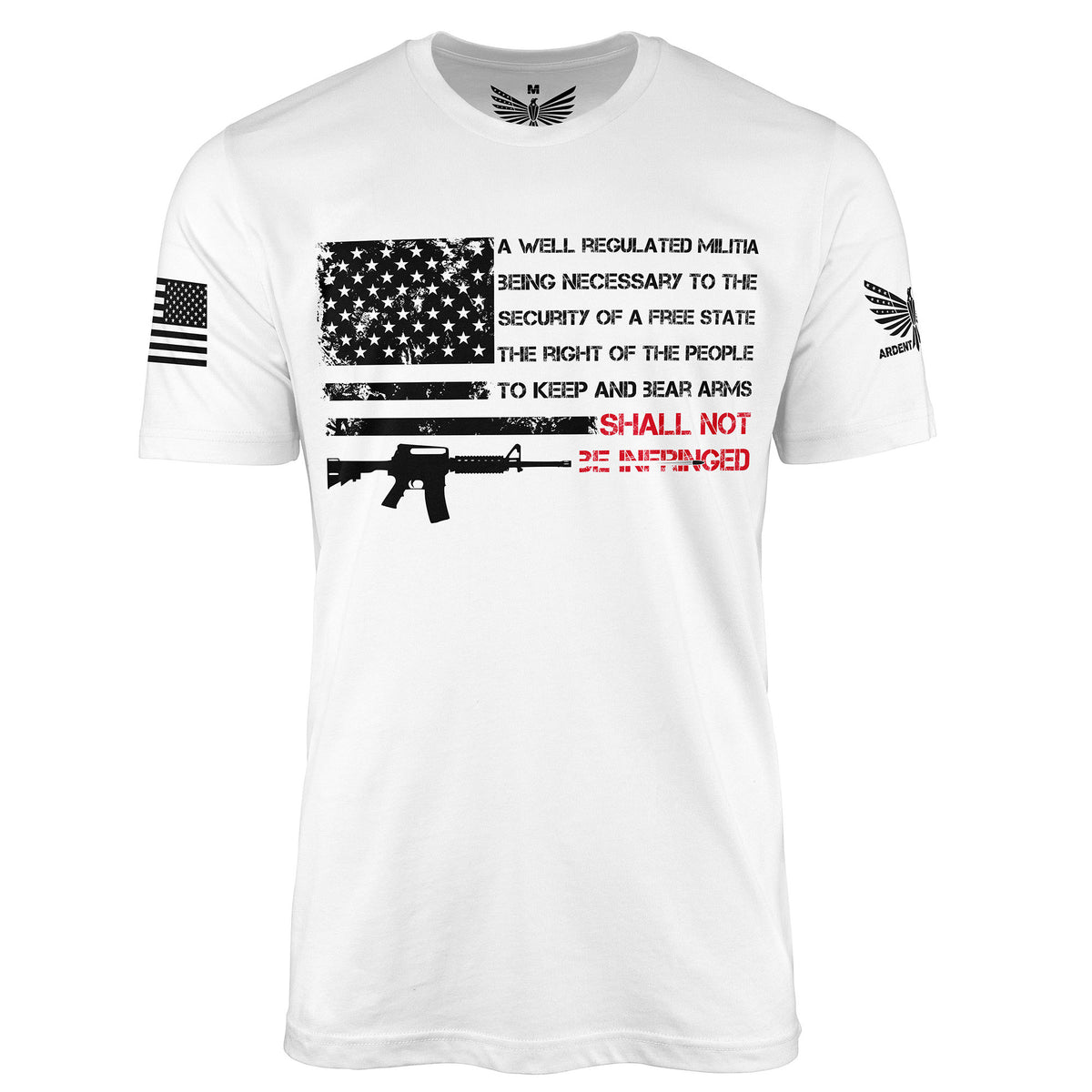 Shall Not Be Infringed-Men&#39;s Shirt-White-S-Ardent Patriot Apparel Co.