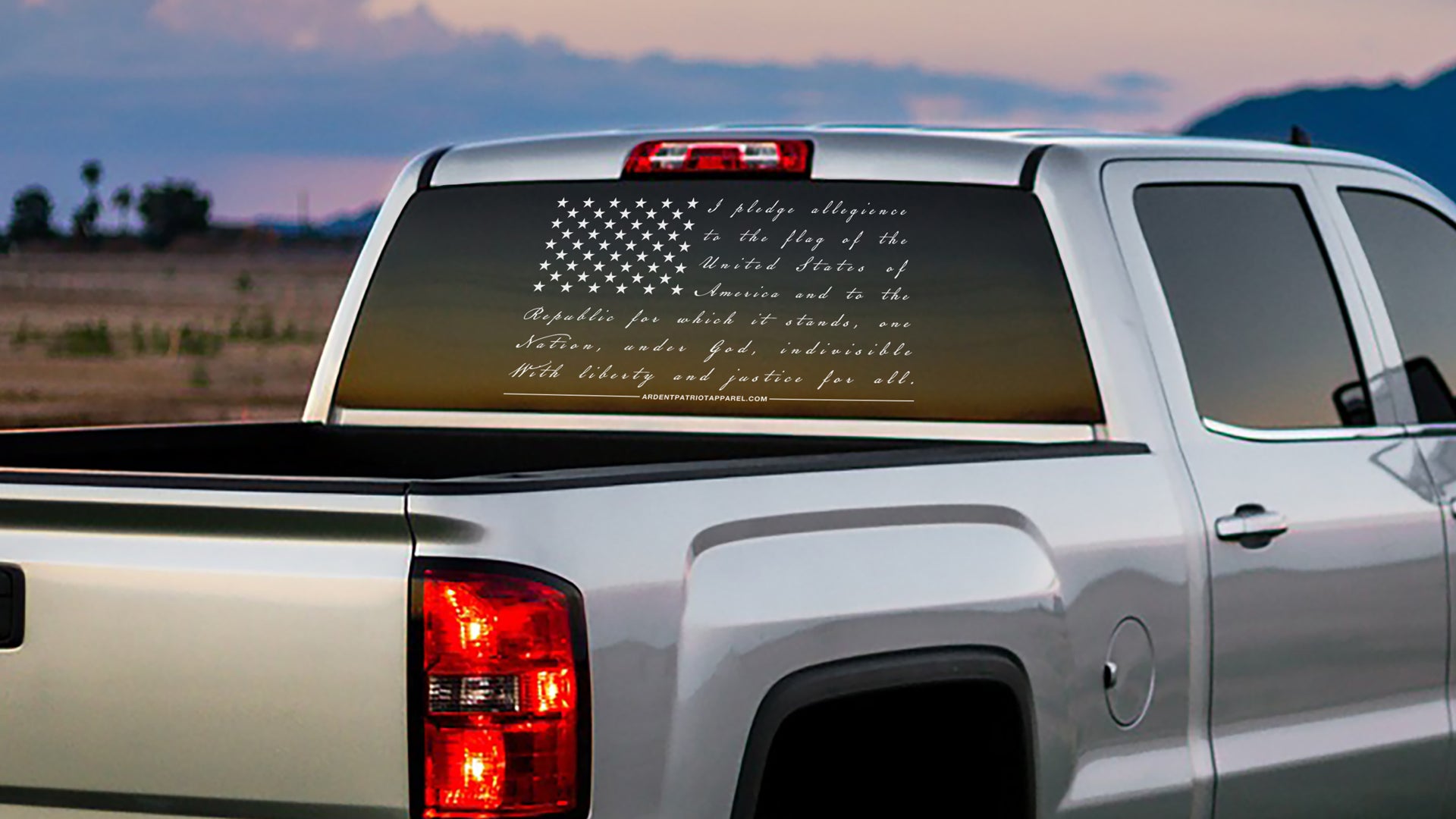 The Pledge Vinyl Decal-Vehicle Decal-26" Wide X 15" Tall-Ardent Patriot Apparel Co.