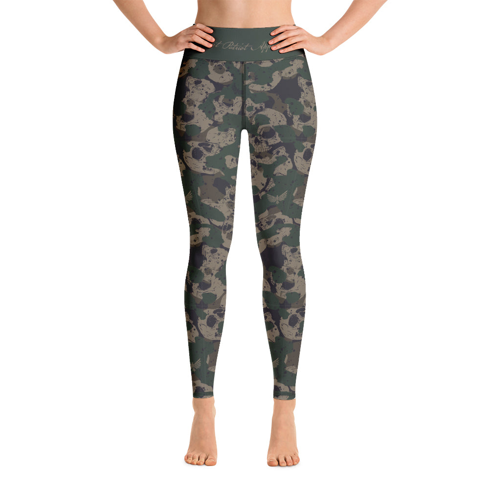 Woodland Skull Camo Leggings-Leggings-Ardent Patriot Apparel Co.
