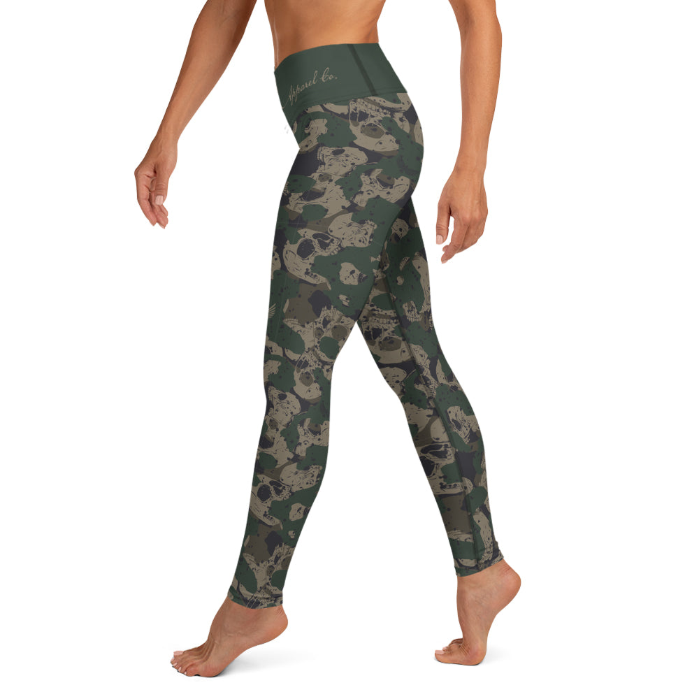 Woodland Skull Camo Leggings-Leggings-Ardent Patriot Apparel Co.