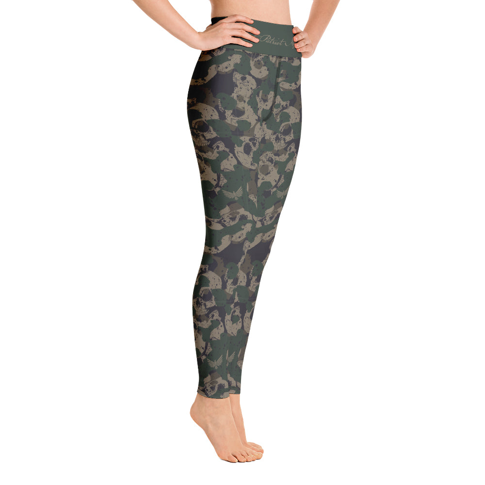 Woodland Skull Camo Leggings-Leggings-Ardent Patriot Apparel Co.