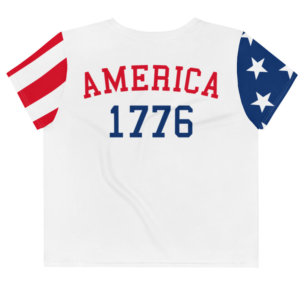 Team USA Women's Crop Tee-Premium Shirt-Ardent Patriot Apparel Co.