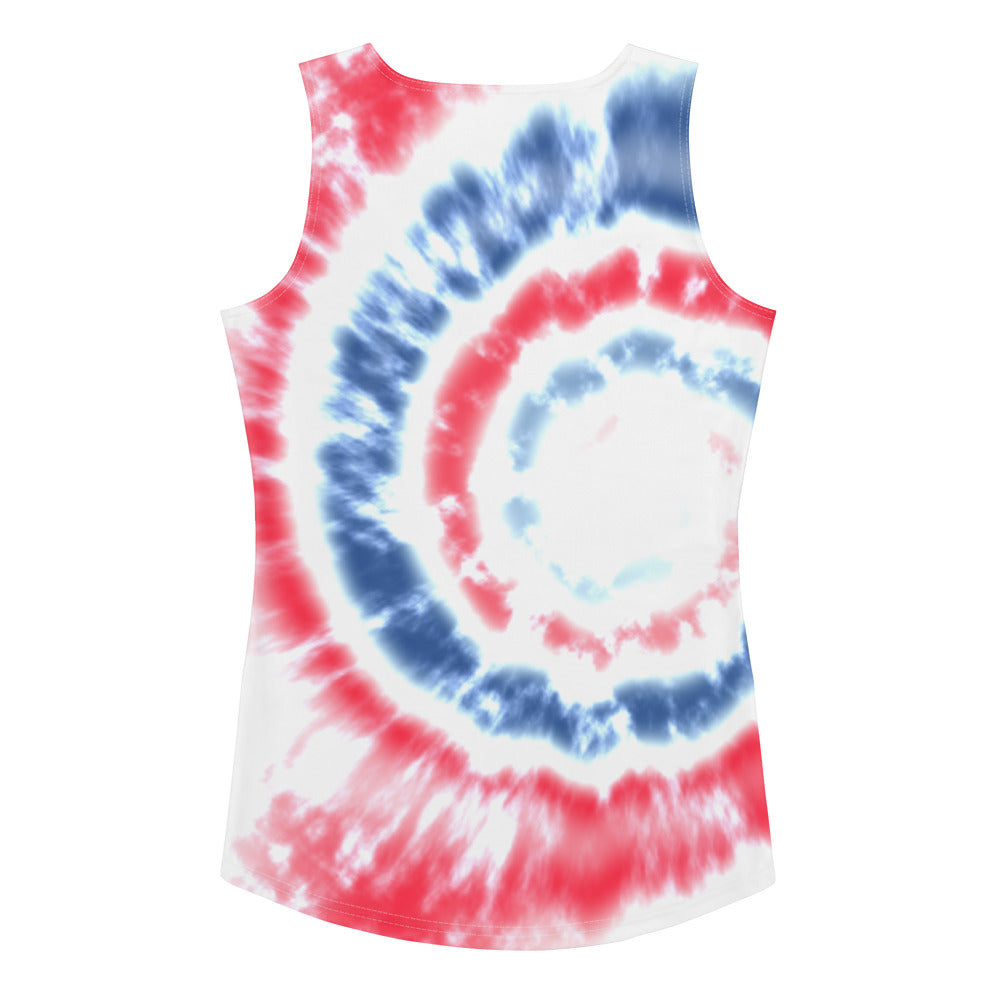 Tie Dye USA Women's Tank-Tank Top-Ardent Patriot Apparel Co.