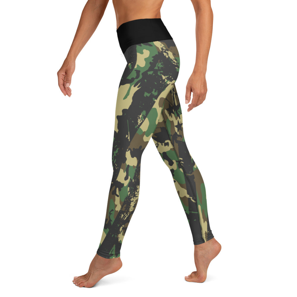 Woodland Camo Flag Leggings-Leggings-Ardent Patriot Apparel Co.