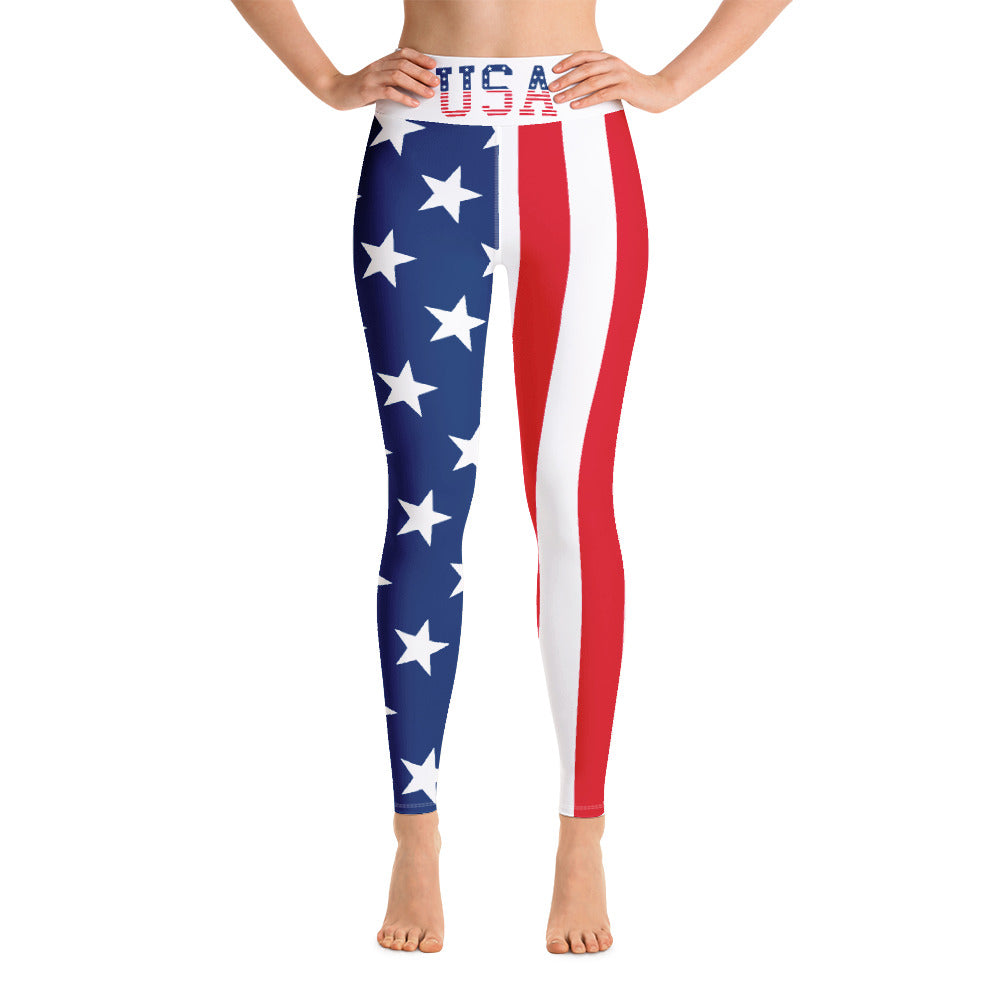 Team USA Leggings-Leggings-Ardent Patriot Apparel Co.