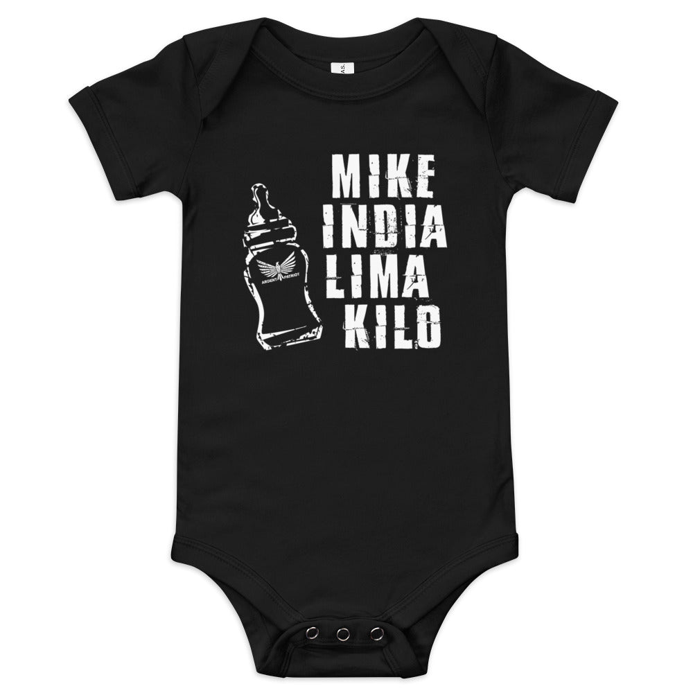 Mike India Lima Kilo-Onesie-3-6m-Ardent Patriot Apparel Co.