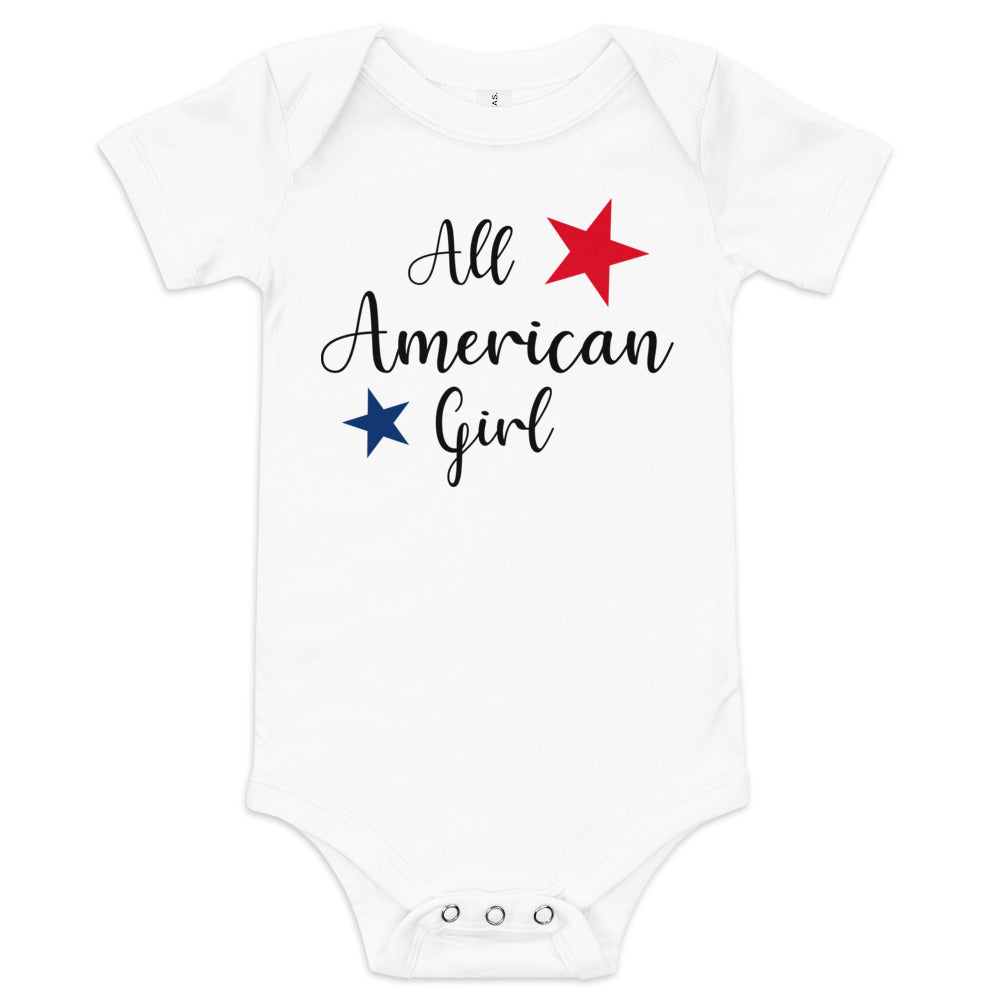 All American Baby Girl-Onesie-3-6m-Ardent Patriot Apparel Co.