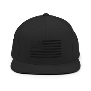 Blackout Edition American Flag Snapback Hat-Hats-Ardent Patriot Apparel Co.
