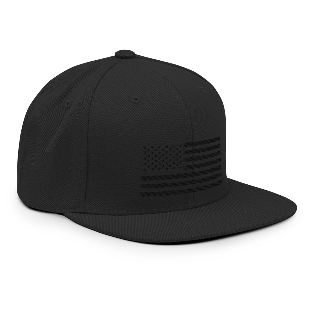 Blackout Edition American Flag Snapback Hat-Hats-Ardent Patriot Apparel Co.